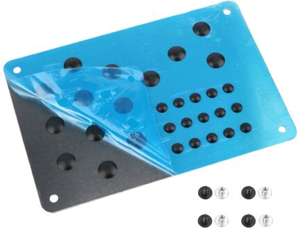 Universele Auto Pedaal Pads Anti-Slip Pedalen Mat Voet Hak Scuff Plaat Auto Zilver Tapijt Patch Auto-interieur accessoires