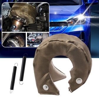 Universele Auto T3 Titanium Turbo Deken Hitteschild Turbocharger Cover Turbo Cover Wrap Fit Voor T2 T25 T28 GT30 t35