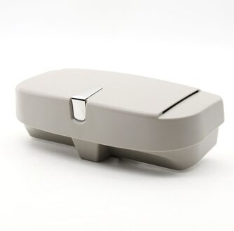 Universele Auto Visor Zonnebril Case Auto Glazen Doos Auto Zonnescherm Bill Clip Multifunctionele Auto Bril Opbergdoos Organizer Box grijs