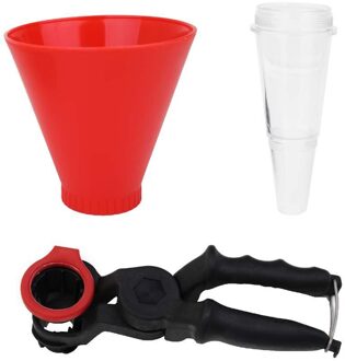 Universele Auto Voertuig Olie Toevoegen Plastic Trechter Met Klem Base Beugel Olie Vullen Apparatuur