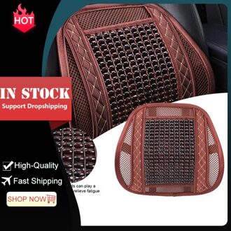 Universele Auto Zomer Stoelhoezen Houten Masseren Ademend Rugkussen Voor Car Office Home Kussen Interieur Accessoires