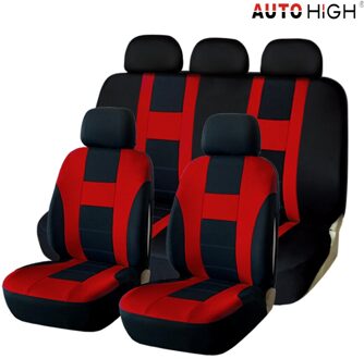 Universele Autohigh Autostoel Cover, Beschermhoes Voor Voorstoel, Hoge Stijl Voor Auto 'S, Comfortabel En Ademend rood Full reeks