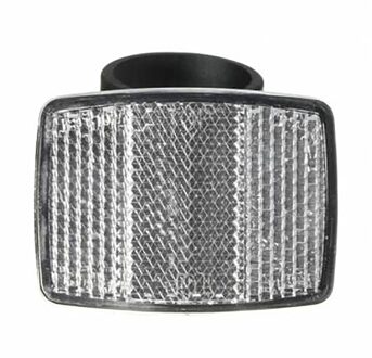 Universele Automatische Fiets Veiligheid Reflector Racefiets Fietsen Voor Achter Reflectoren Rood Waarschuwingslampje Lens Stuur Zadel wit 25.4