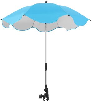 Universele Baby Kinderwagen Paraplu Schaduw Paraplu Uv Zonnescherm Voor Kinderwagen, kinderwagen Yoyo Kinderwagen Accessoires Wandelwagen Voor Baby blauw