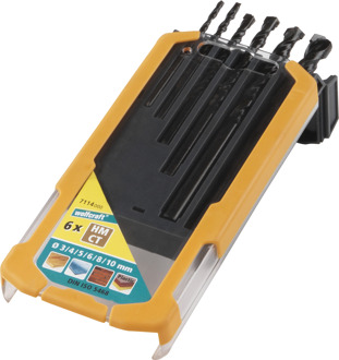 Universele boorbitset 3-10 mm 6-delig 7114000