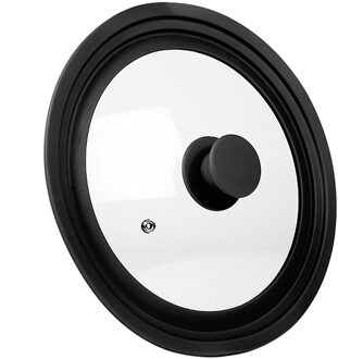 Universele Deksel Voor Potten Pannen En Koekenpannen-Gehard Glas Met Hittebestendige Siliconen Kookgerei Onderdelen Thuis Kitchen Tools