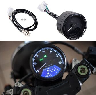 Universele Digitale Motorfiets Snelheidsmeter Kilometerteller Toerenteller Motor Dashboard Snelheid Indicator Led Speed Meter