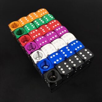 Universele Dobbelstenen Ventieldopjes Motorcycle Auto Vrachtwagen Fiets Kleppendeksel Band Lucht Cover Fietsen Accessoires Wheel Stem Tyre