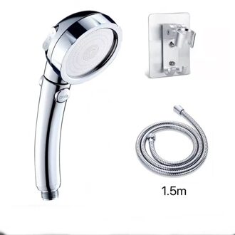 Universele Douchekop Hoge Druk Regen Bad Douches Verstelbare Waterbesparende Douchekop Luxe Voor Thuis Hotel Badkamer Sproeier zilver reeks