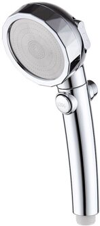 Universele Douchekop Hoge Druk Regen Bad Douches Verstelbare Waterbesparende Douchekop Luxe Voor Thuis Hotel Badkamer Sproeier zilver