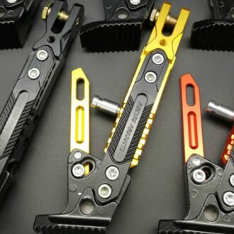 Universele Duurzaam Parking Ondersteuning Fiets Kickstand Motorfiets Elektrische Aluminium Verstelbare Side Ondersteuning Side Statief goud