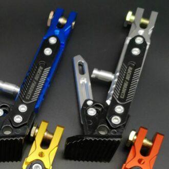 Universele Duurzaam Parking Ondersteuning Fiets Kickstand Motorfiets Elektrische Aluminium Verstelbare Side Ondersteuning Side Statief zilver