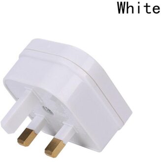 Universele Eu Plug Adapter International Eu 2 Pin Naar Uk 3Pin Stopcontact Travel Adapter Stekker Converter Stopcontact wit