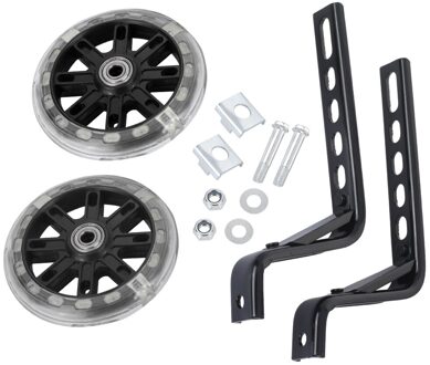 Universele Fiets Kids Kinderen Stabilisers Kit Fiets Security Balans Extra Wiel Training Bike Side Wiel Fietsen Accessoire type 2 zwart