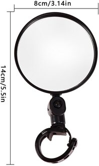 Universele Fiets Spiegel Fietsaccessoires Stuur Achteruitkijkspiegel Draaien Groothoek Voor Mtb Racefiets Fietsen Accessoires 14x8cm