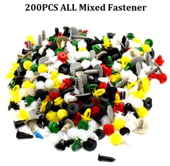 Universele Gemengde Auto Bumper Fender Deur Kofferbak Schroef Kunststof Sluiting Clip Voor Auto Behoud Klinknagel A1-200stk alle gemengd