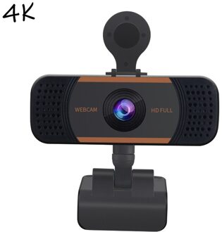 Universele Hd 1080P Gratis Drive Webcam Met Microfoon 4K Hd Camera Voor Live Conferentie Computer Randapparatuur Webcams 4K oranje