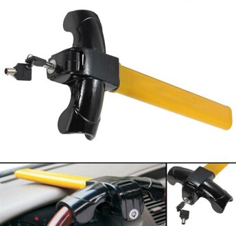 Universele Heavy Duty Anti-Diefstal Stuurslot Auto/Van Security Rotary Stuurslot Verbeteren Auto Beveiliging