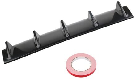 Universele Heldere Zwart 58.5X14.5Cm 5 Haaienvin Wing Diffuser Universal Rear Bumper Lip Diffuser