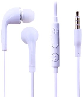 Universele In-Ear Oortelefoon Bedraad Oortje Voor Samsung S4 Android Smart Phone Stereo Oortelefoon Headset Hoofdtelefoon 3.5 wit