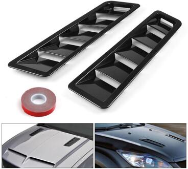 Universele Kap Vent Louvre Air Cooling Panel Trim Set Zwart Abs Kap Intake Panel Plastic Cooling Vent 1 Paar