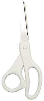 Universele knutsel schaar soft-grip - 17,5 cm - volwassenen - wit - Knutsel/hobby benodigdheden - Hobbyschaar