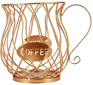 Universele Koffie Capsule Opslag Mand Koffie Cup Mand Vintage Koffie Pod Organisator Houder Zwart Voor Home Cafe Hotel gouden
