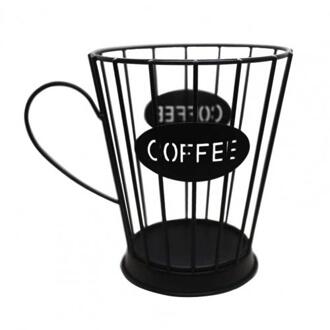 Universele Koffie Capsule Opslag Mand Koffie Cup Mand Vintage Koffie Pod Organisator Houder Zwart Voor Home Cafe Hotel zwart S