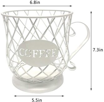 Universele Koffie Capsule Opslag Mand Witte Koffie Cup Mand Vintage Koffie Pod Organizer Houder Voor Home Cafe Hotel