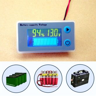 Universele Lcd Digitale Voltmeter Auto Zuur Lood Lithium Batterij Capaciteit Indicator Spanningstester Monitor 10-100V # bo
