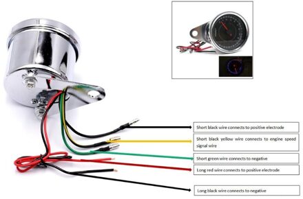 Universele Led Motorcycle Toerenteller Dc 12V Meter 13K Rpm Voor Honda Suzuki
