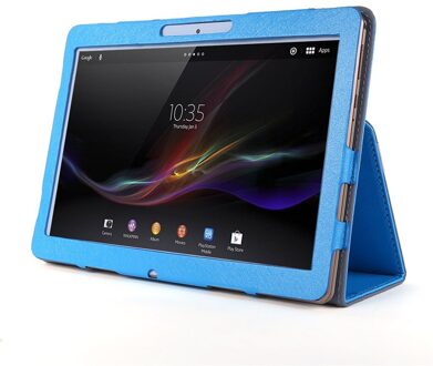 Universele Lederen Beschermhoes Lederen Voor 10 10.1 Inch Android Tablet Opvouwbare Tablet Gevallen Beschermhoes blauw