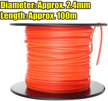 Universele M10 Aluminium Nylon Borstel Maaier Bump Spool Gras Trimmer 2 Lijnen Cutter Hoofd Draad Line String Saw Gras Borstel maaier 2.4mm x 100M