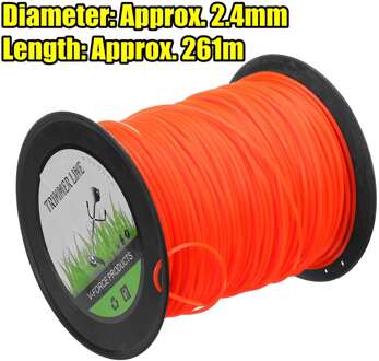 Universele M10 Aluminium Nylon Borstel Maaier Bump Spool Gras Trimmer 2 Lijnen Cutter Hoofd Draad Line String Saw Gras Borstel maaier 2.4mm x 261M