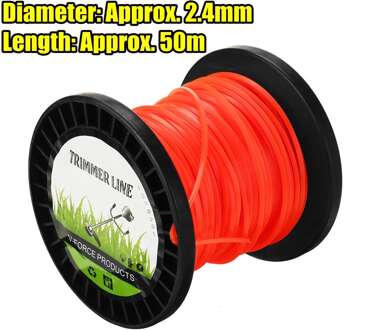 Universele M10 Aluminium Nylon Borstel Maaier Bump Spool Gras Trimmer 2 Lijnen Cutter Hoofd Draad Line String Saw Gras Borstel maaier 2.4mm x 50M
