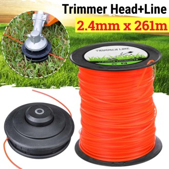 Universele M10 Aluminium Nylon Borstel Maaier Bump Spool Gras Trimmer 2 Lijnen Cutter Hoofd Draad Line String Saw Gras Borstel maaier met 2.4mm x 261M