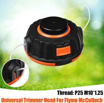Universele M10 Plastic Borstel Maaier Bump Spool Gras Trimmer 2 Lijnen Cutter Hoofd Draad Line String Saw Voor Flymo Mcculloch onderdelen