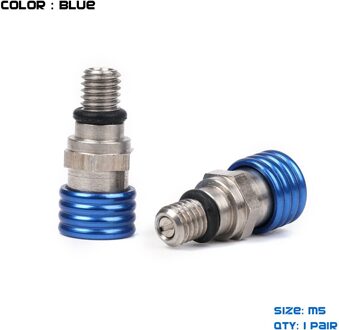 Universele M5 Schroef Voorvork Ontluchter Veiligheidsklep Voor Cr Crf Yz Yzf Wrf Kx Kxf Rmz 85 125 250 450 Mx Motocross Enduro blauw