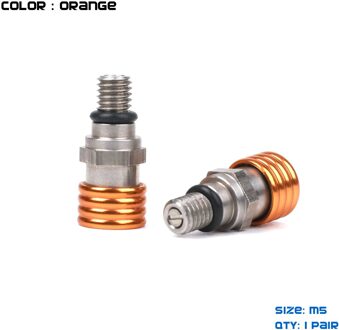 Universele M5 Schroef Voorvork Ontluchter Veiligheidsklep Voor Cr Crf Yz Yzf Wrf Kx Kxf Rmz 85 125 250 450 Mx Motocross Enduro oranje