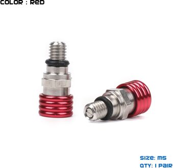 Universele M5 Schroef Voorvork Ontluchter Veiligheidsklep Voor Cr Crf Yz Yzf Wrf Kx Kxf Rmz 85 125 250 450 Mx Motocross Enduro rood