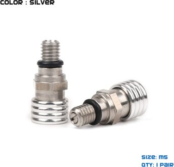 Universele M5 Schroef Voorvork Ontluchter Veiligheidsklep Voor Cr Crf Yz Yzf Wrf Kx Kxf Rmz 85 125 250 450 Mx Motocross Enduro zilver