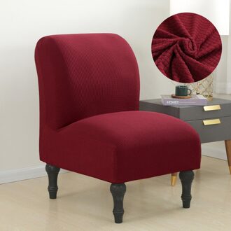 Universele maat stoel Bankbankhoes Elastische fauteuil Hoesbeschermer All-inclusive armloze stoel Hoes voor enkele zitbank wijn