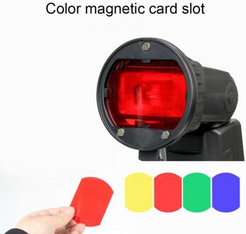 Universele Magnetische Mount Adapter Magneet Flash Controle Honingraat Reflector Met 4 Kleur Gel Filters Diffuser Bal