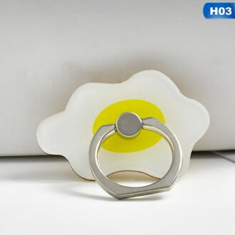 Universele Metalen Vinger Ring Mobiele Telefoon Houder Stand Grappige Chips Koffie Hamburgers Patroon Telefoon Ring H03