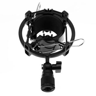 Universele Mic Microfoon Houder Stand Shock Mount Clip Holder Opname Beugel Voor 43-55Mm Groot Membraan Microfoon Zwart