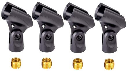 Universele Microfoon Clip Houder Met 5/8 Inch Male Naar 3/8 Inch Vrouwelijke Moer Adapters Zwart