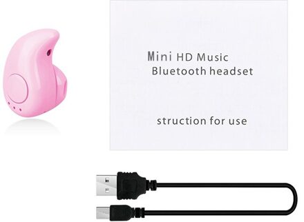 Universele Mini Draadloze Bluetooth Oortelefoon In Ear Sport Headset Oortelefoon Oortelefoon Met Microfoon Voor Iphone Xiaomi Alle Smartphones roze