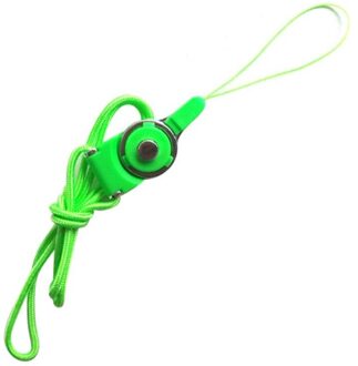 Universele Mobiele Telefoon Bandjes Afneembare Roterende Gesp Gevlochten Lange Telefoon Geval Lanyard Riem Vinger Houder Hals Opknoping Touw groen