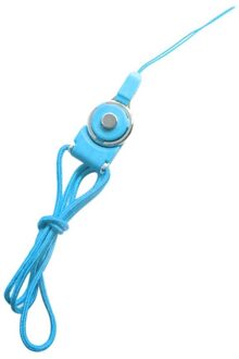 Universele Mobiele Telefoon Bandjes Afneembare Roterende Gesp Gevlochten Lange Telefoon Geval Lanyard Riem Vinger Houder Hals Opknoping Touw licht blauw