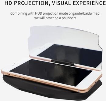 Universele Mobiele Telefoon Hd Projectie Auto Beugel Creatieve Modellen Zwarte Auto Hud Navigatie Display Beugel